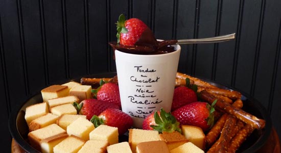 fondue xocolata i fruites dia de la mare